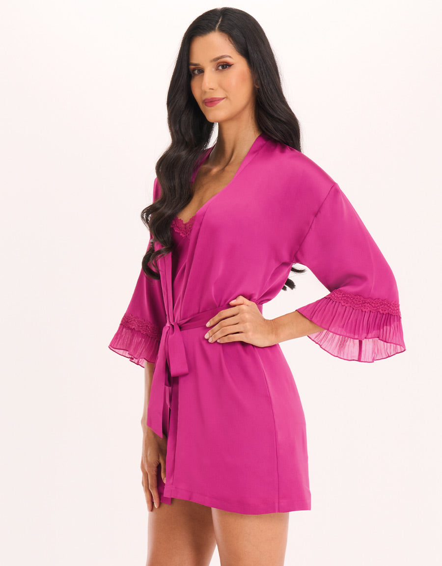 Satin Short Dress Set