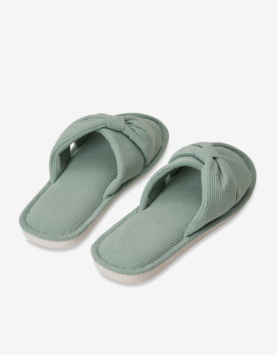 Green Open Toe Slippers