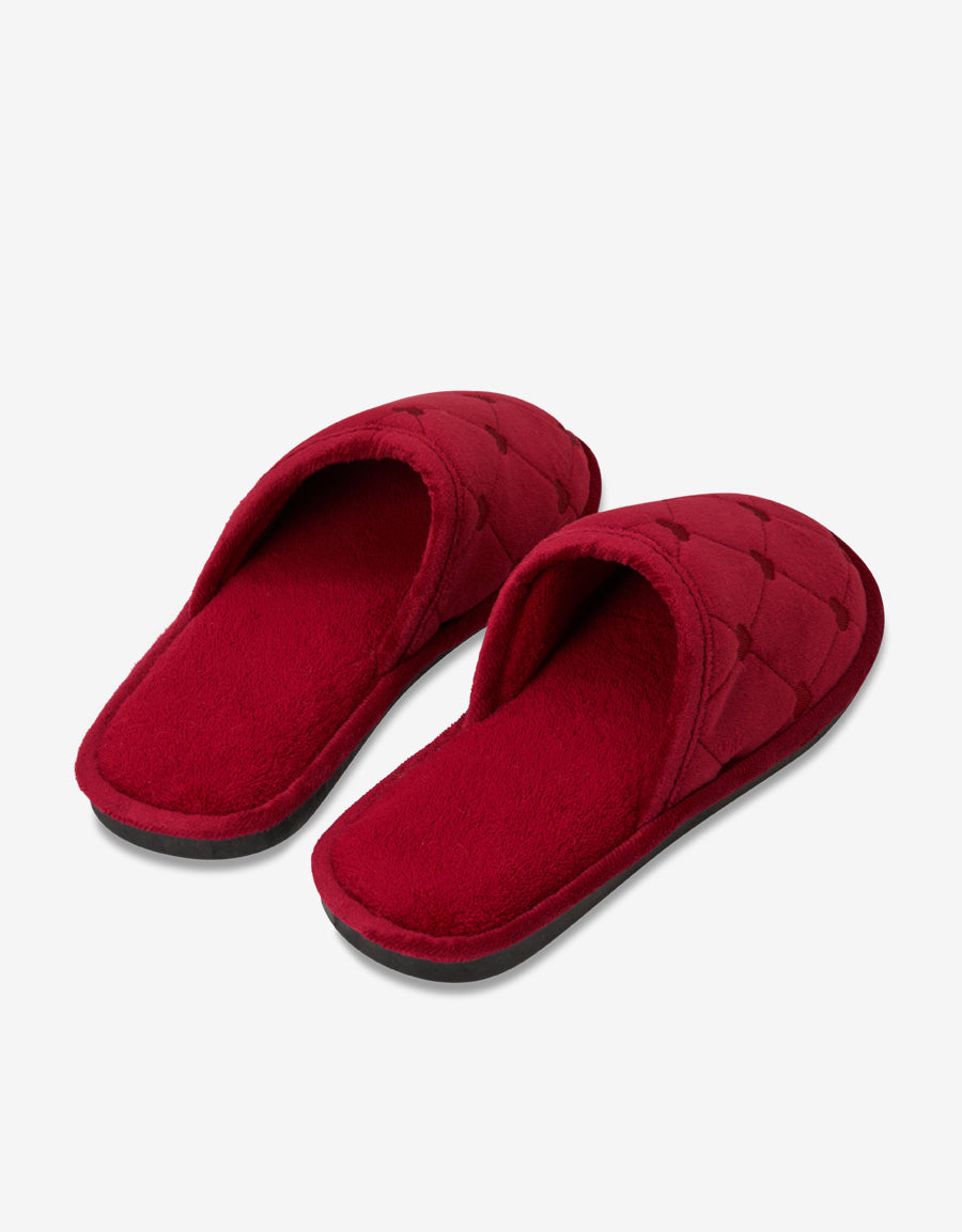 Velvet Closed Toe Slippers