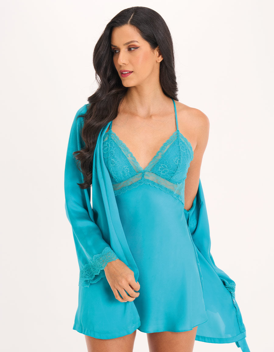Satin Short Robe