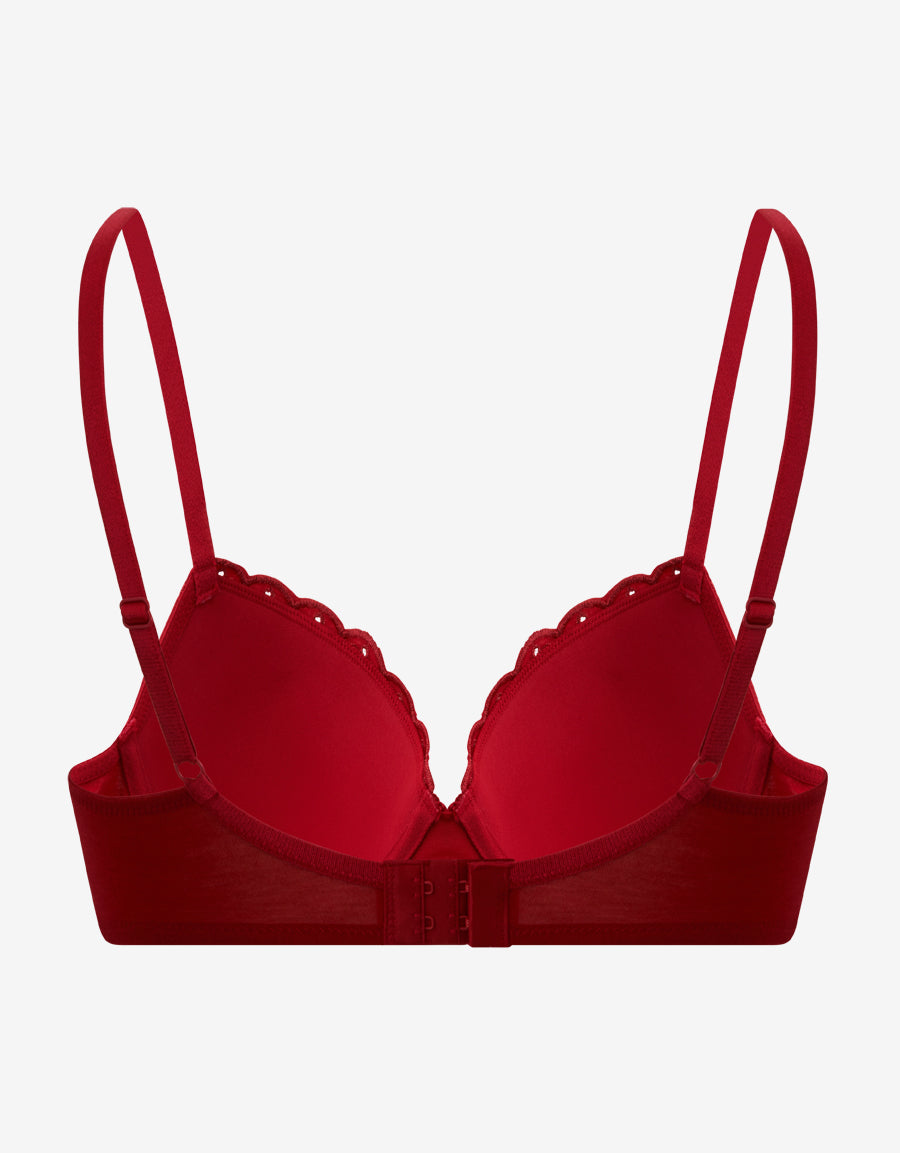 Cotton Plunge Bra