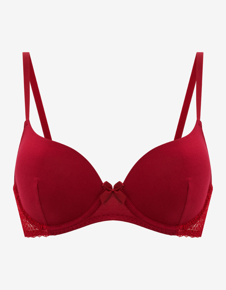 Cotton Plunge Bra