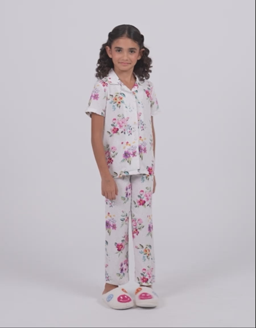White Viscose Pajama Set