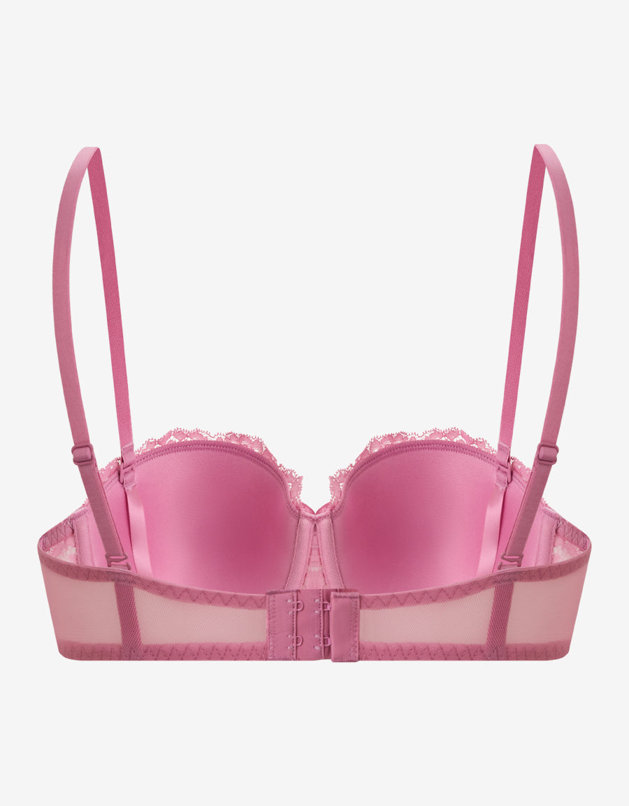 Lace And Mesh Balconette Bra