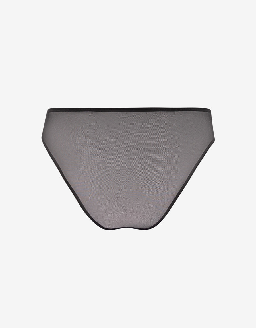 Lace Microfiber Brazilian Panty