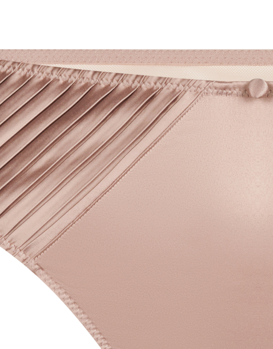 LUXE PLEATED THONG