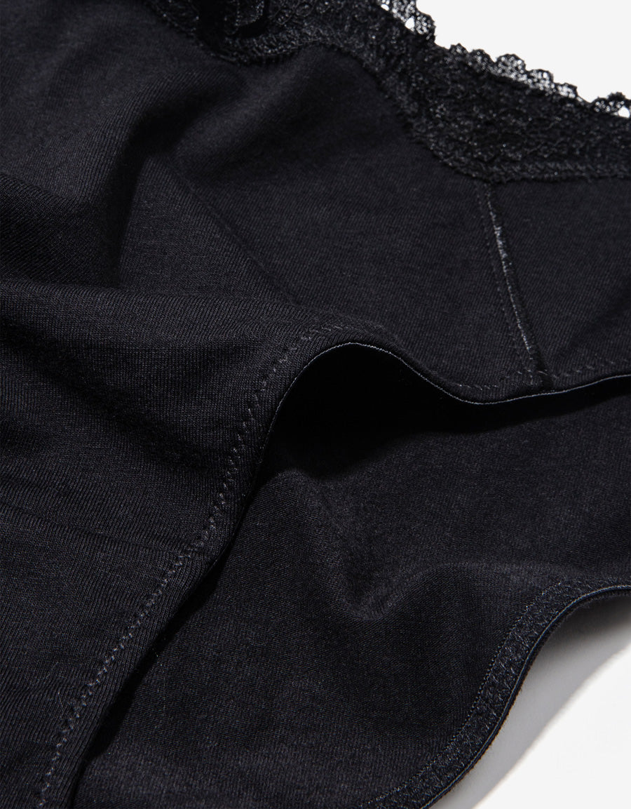 Cotton Bikini Panty in Black