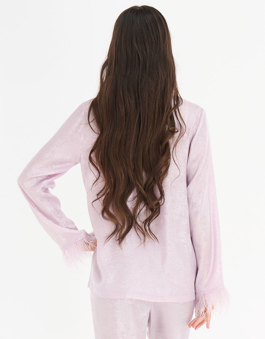 Long Sleeve Satin Pajama Set