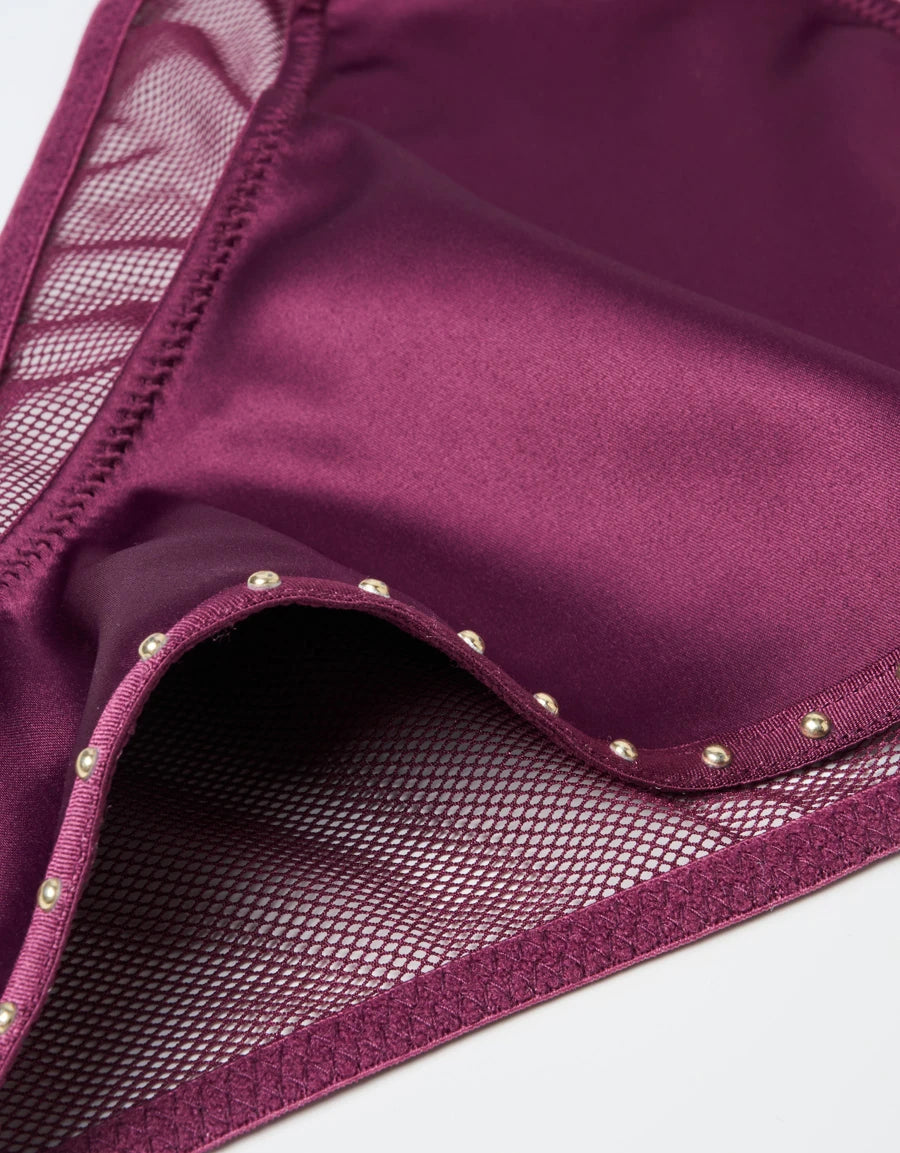 Diamante Detail Satin Bikini Panty