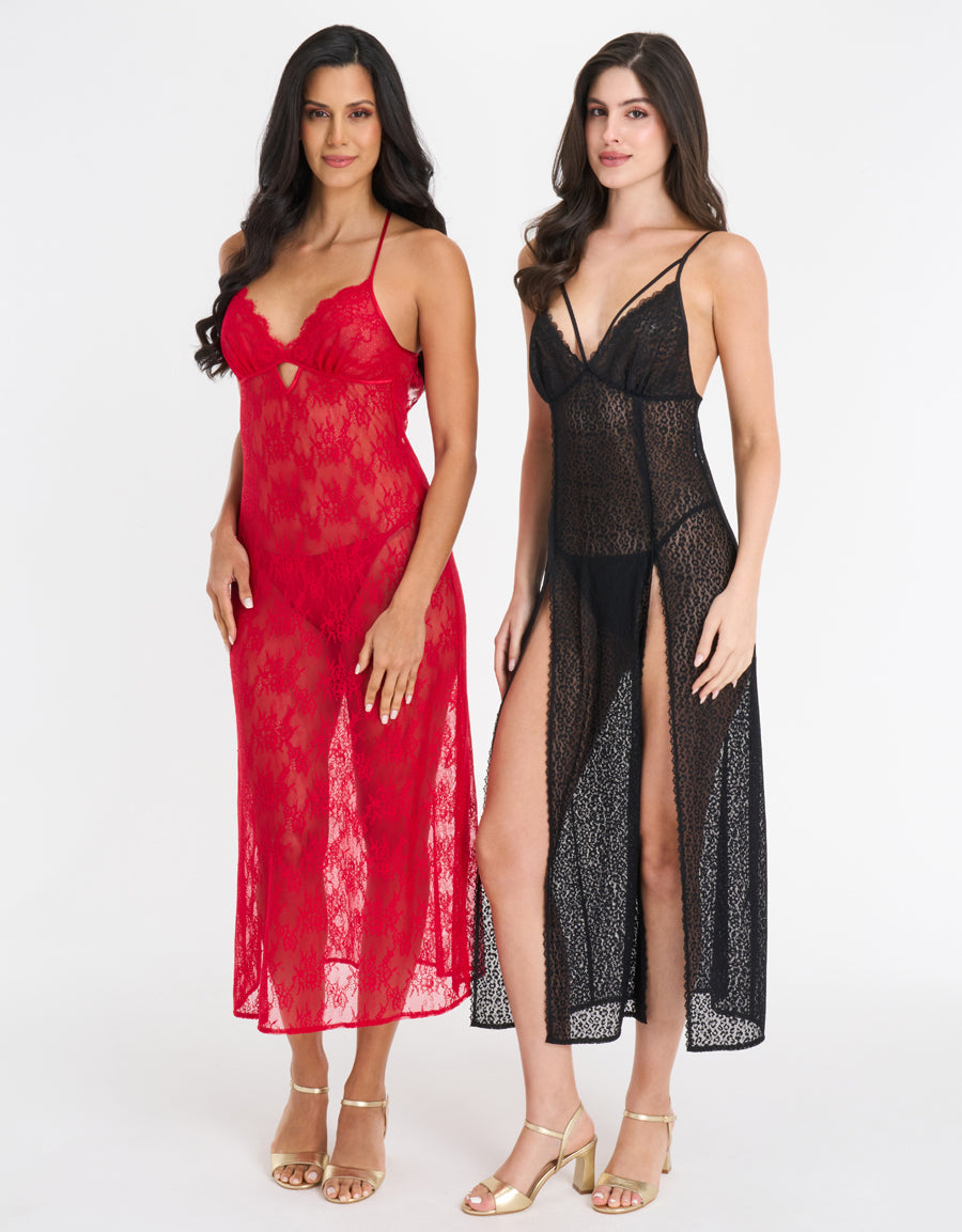 2-Pack Lace Long Dresses