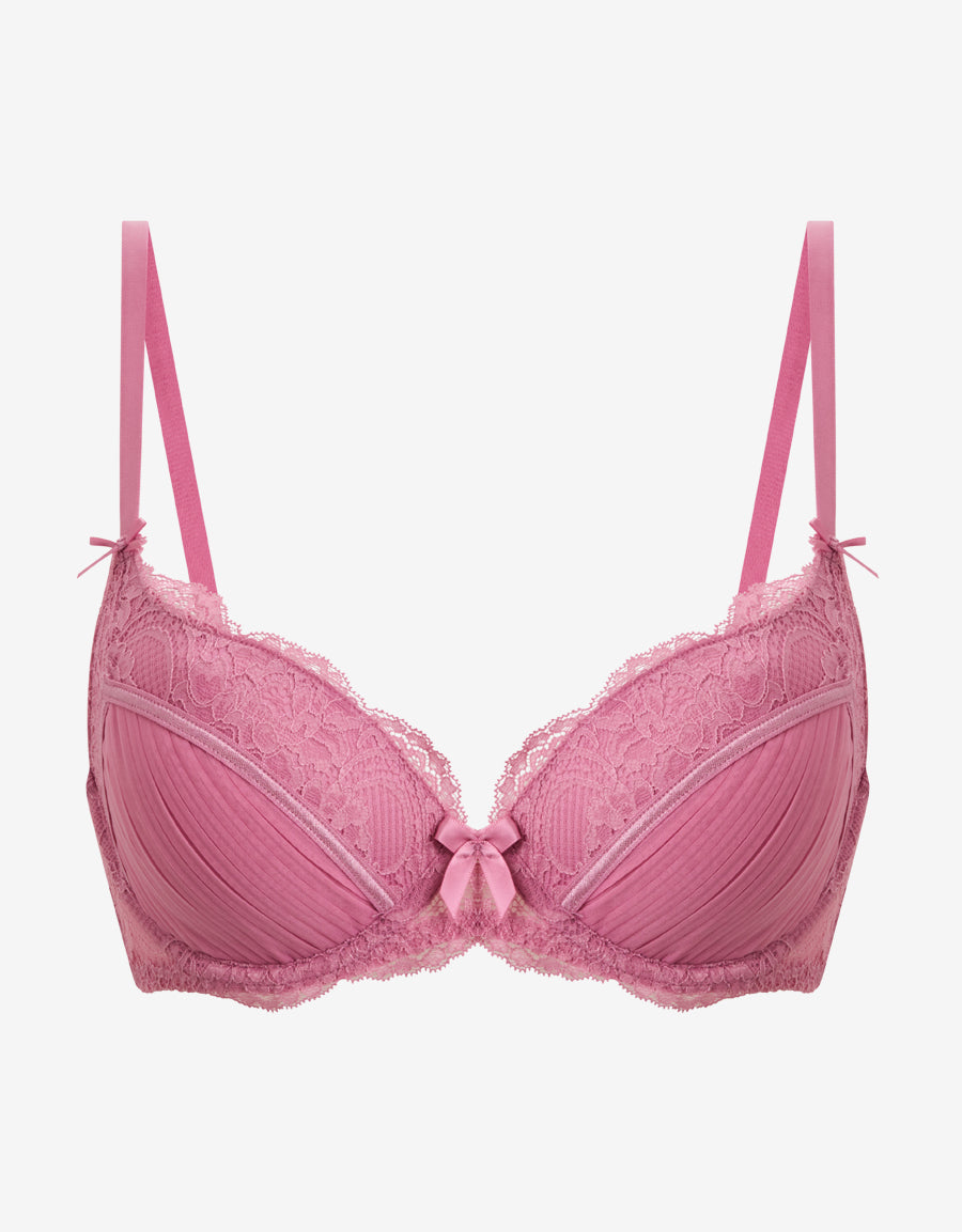 Lace And Mesh Plunge Bra