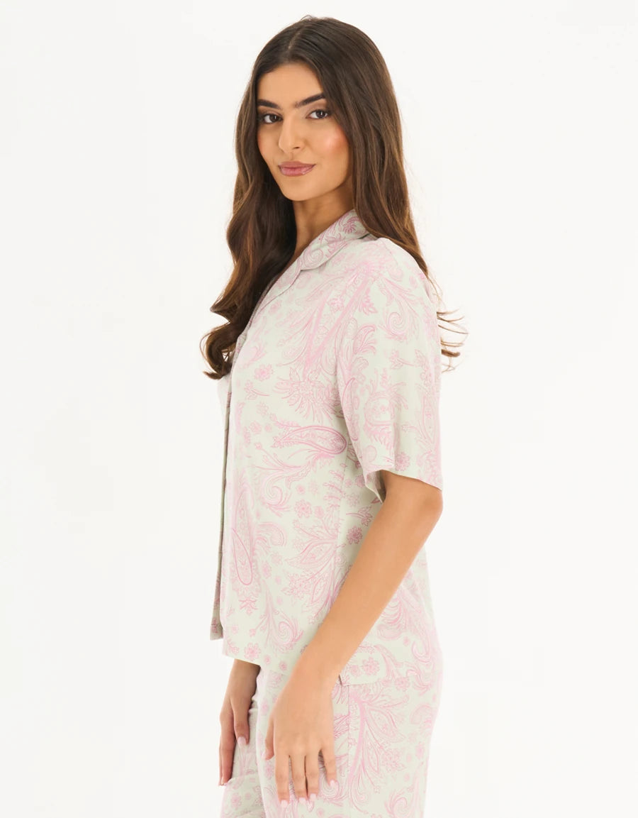 Paisley Print Pajama Set
