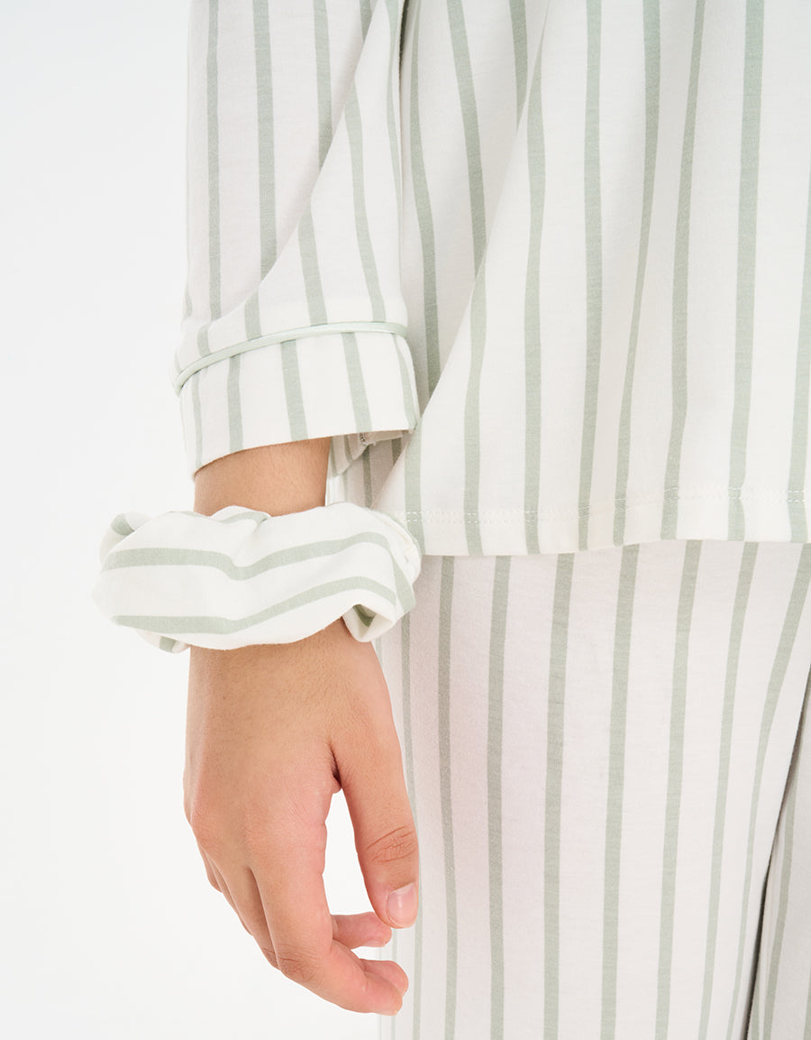 Striped Long Sleeve Pajama Set