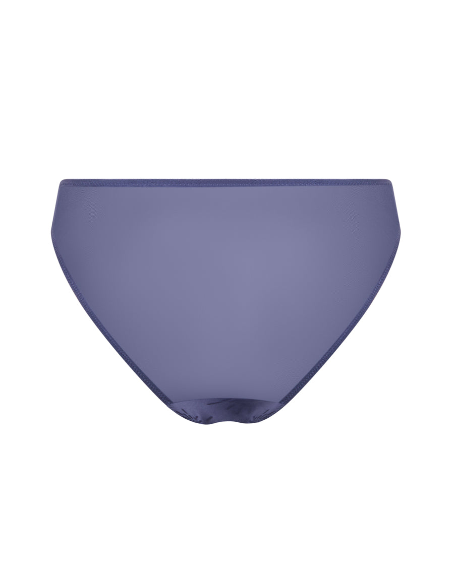 Blue Satin and Lace Tanga