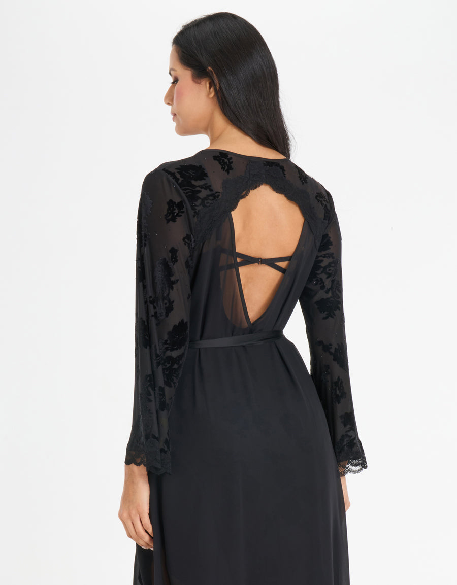 Sheer Chiffon Long Robe