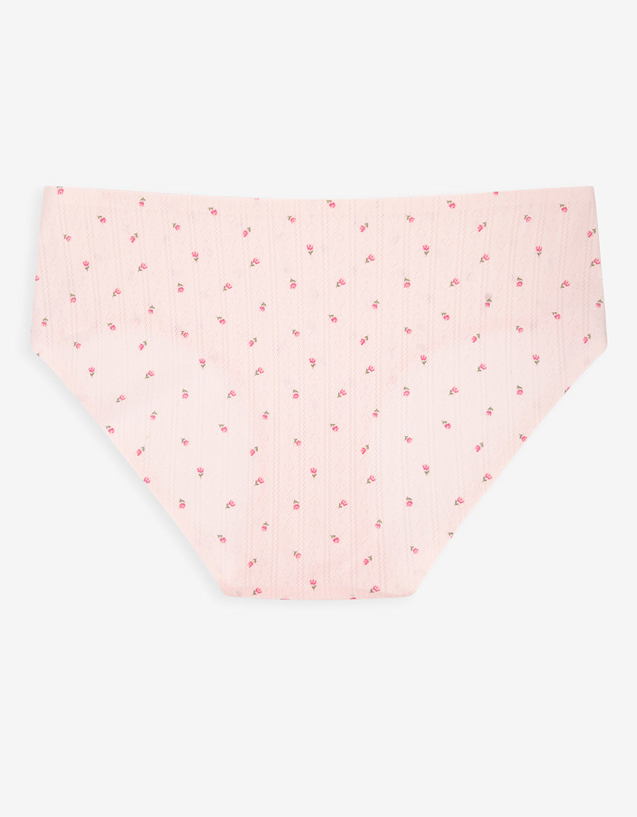 Floral Print Microfiber Brief