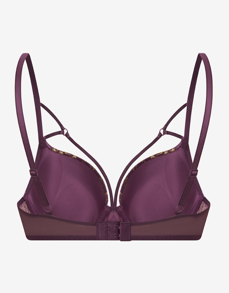 Lace And Microfibre Plunge Bra
