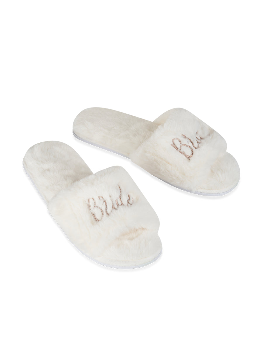 Fur Open Toe Slippers