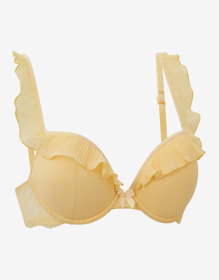 Chiffon Push-Up Plunge Bra