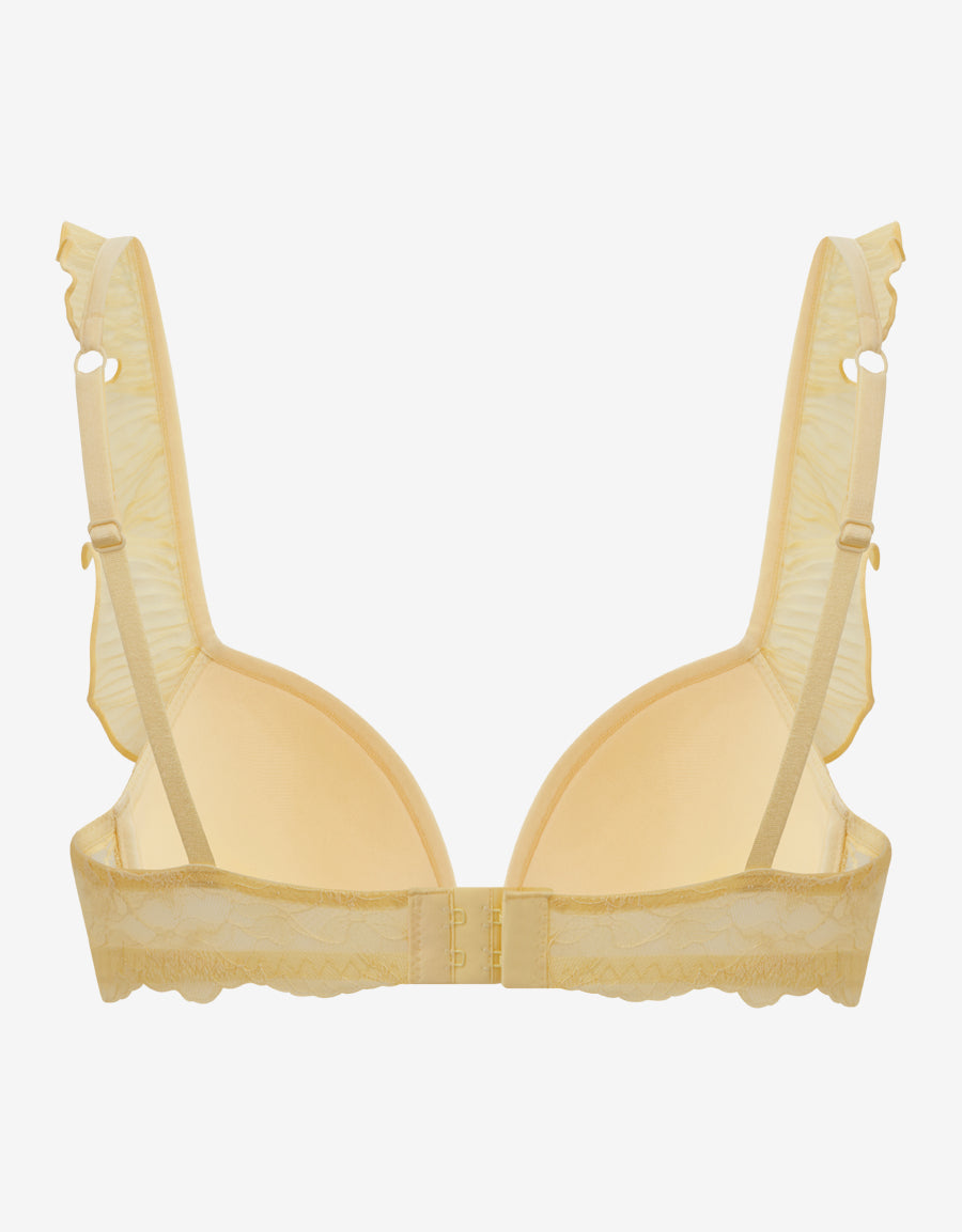 Chiffon Push-Up Plunge Bra