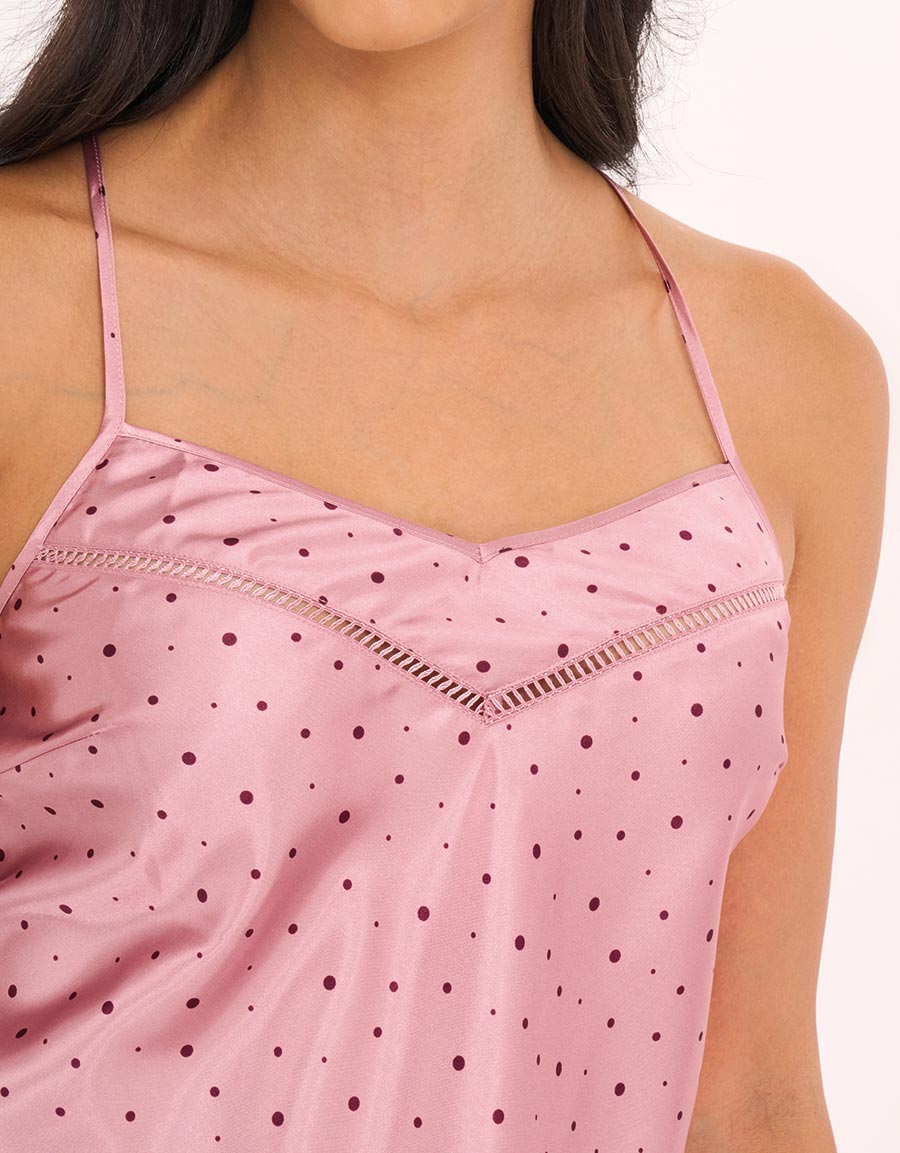 Satin Short Dress And Boxer Set