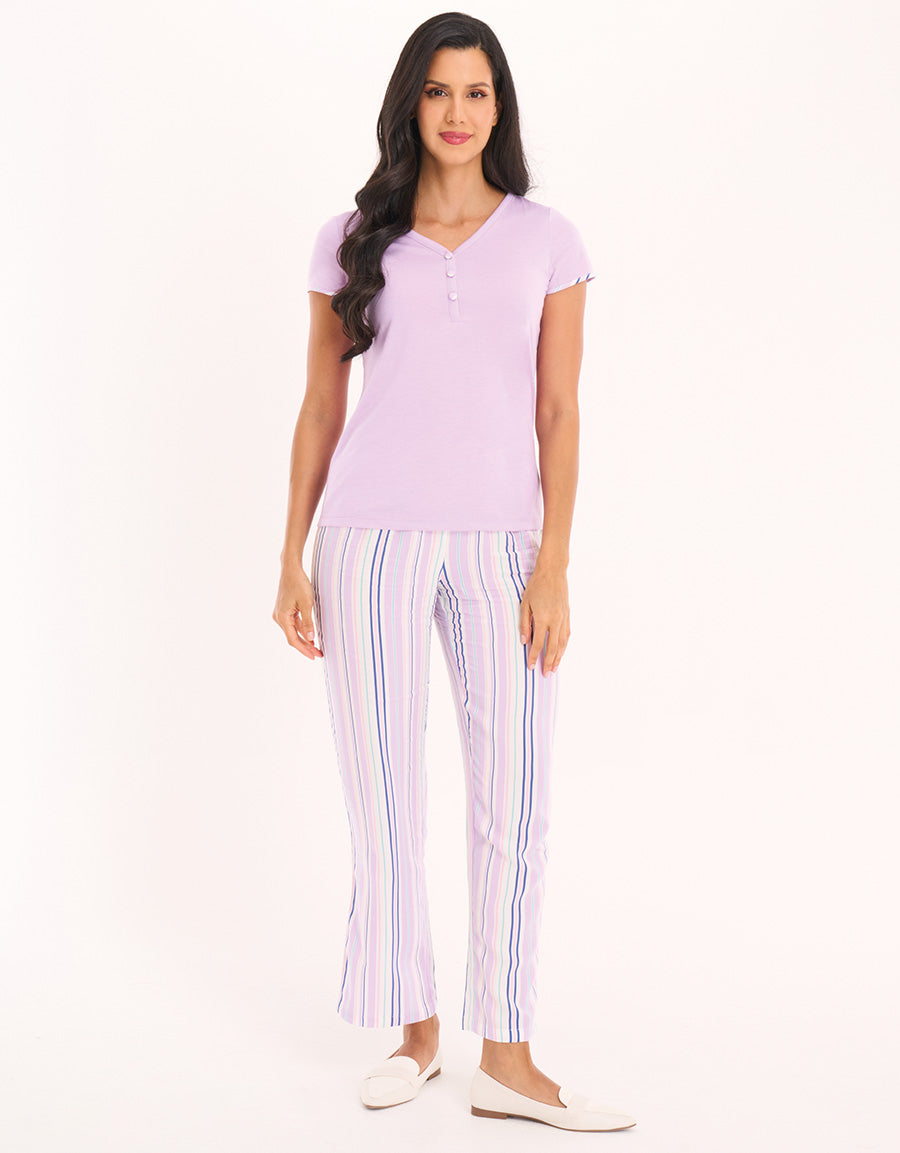 Floral Lilac Pajama Set