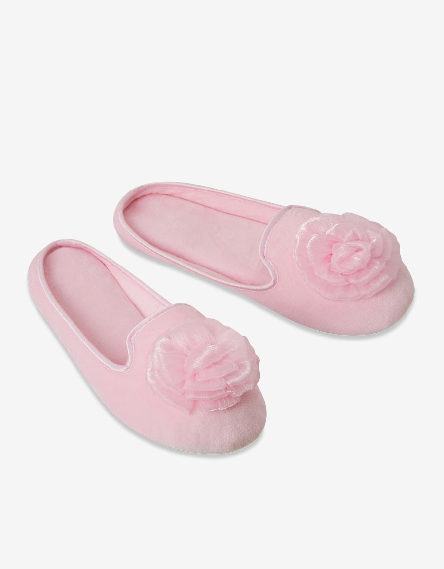 Pink Closed Toe Slippers
