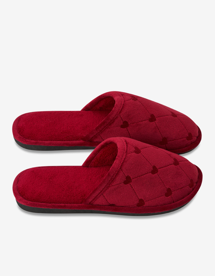 Velvet Closed Toe Slippers
