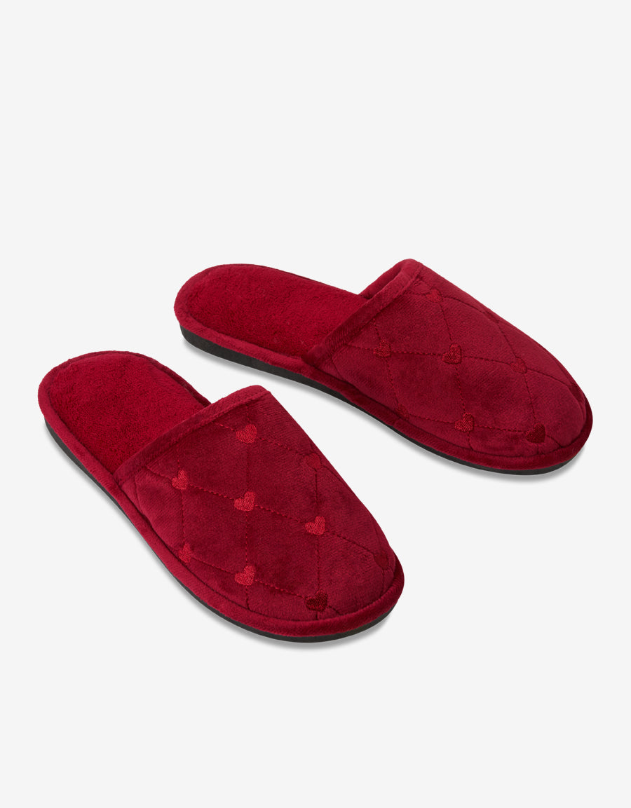 Velvet Closed Toe Slippers