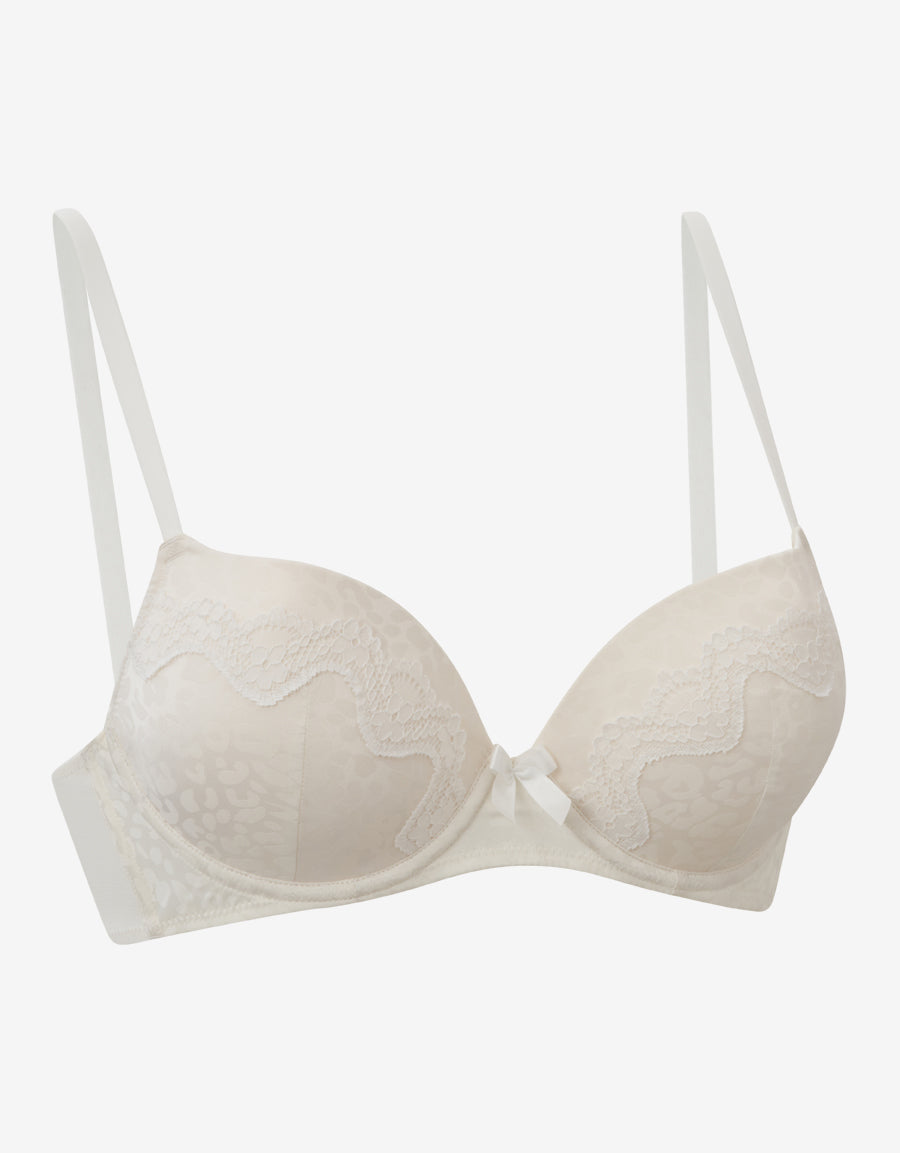 Satin Push-Up Balconette Bra