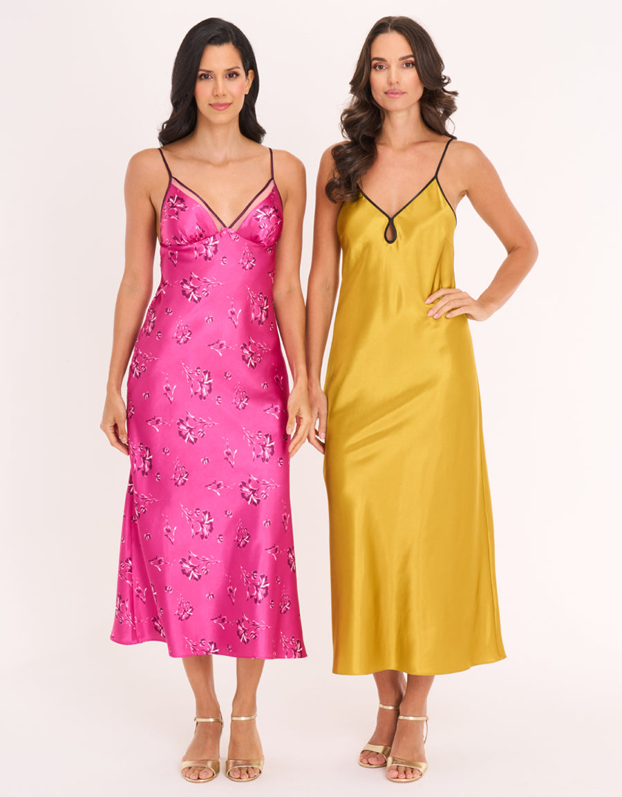 2 Long Satin Dresses