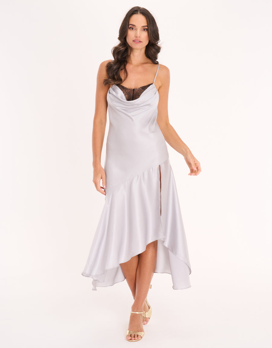 Satin Long Dress