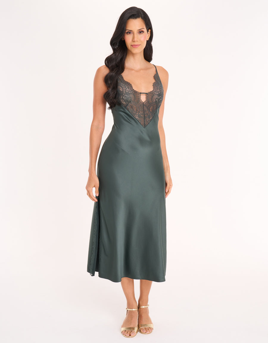 Satin Long Dress