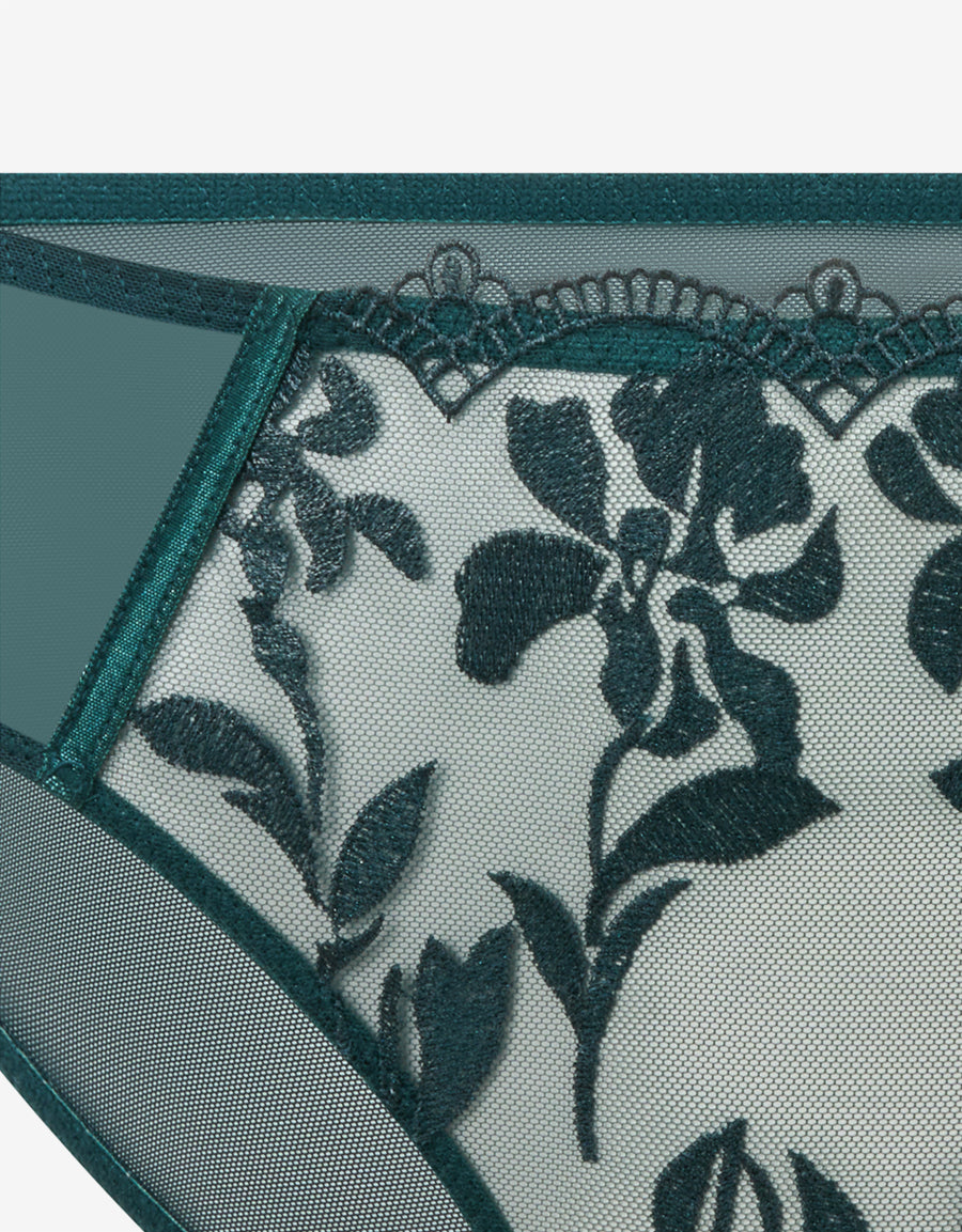 Satin And Embroidery Bikini