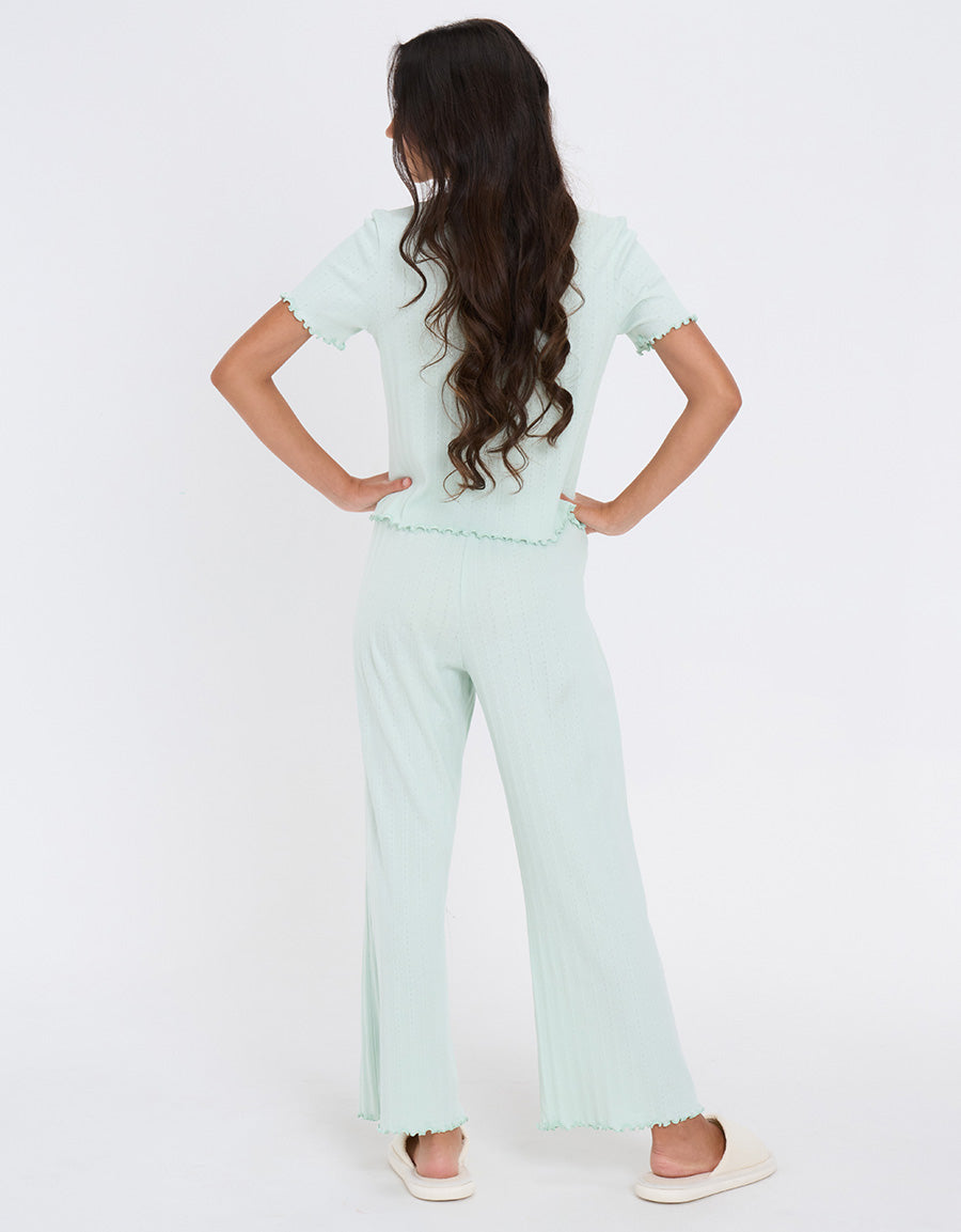 Cotton And Pointelle Pajama Set
