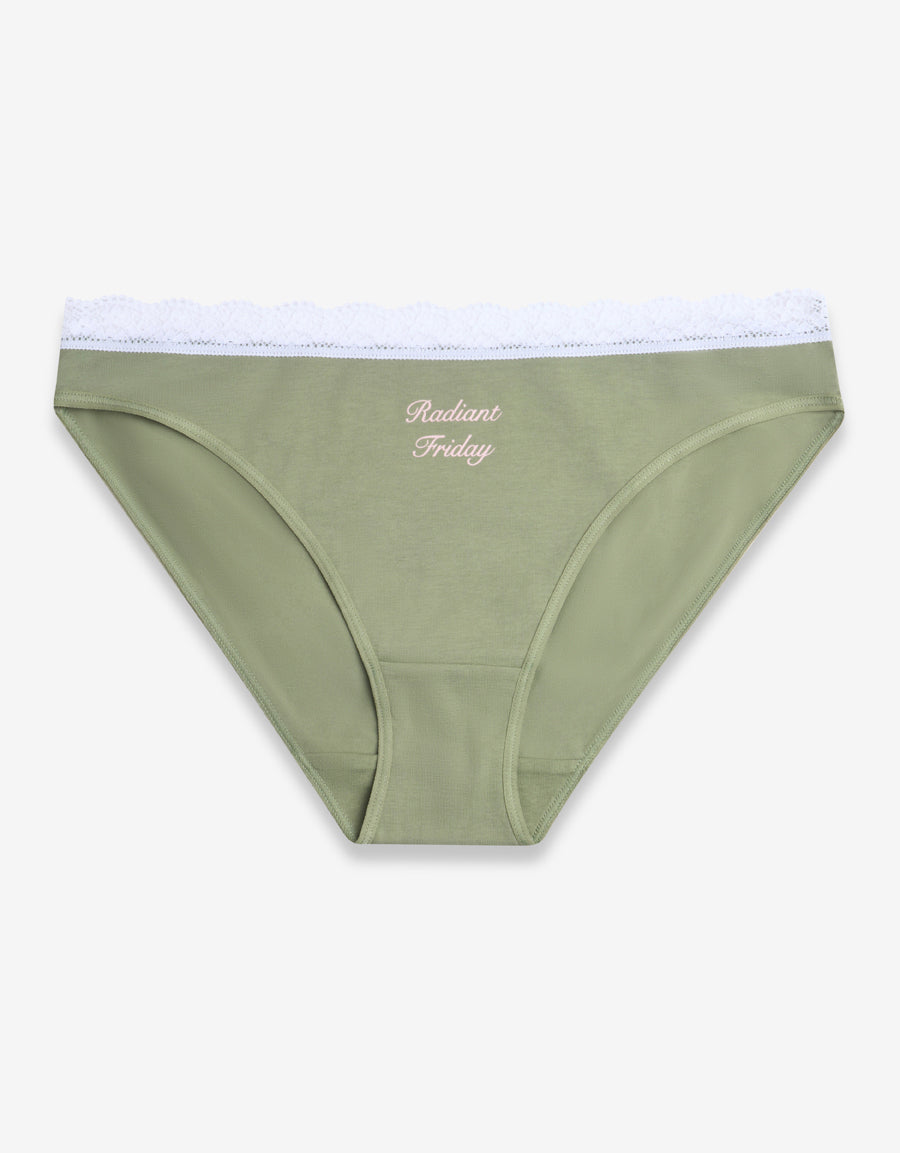 7-Pack Lace-Trim Cotton Bikini Panties