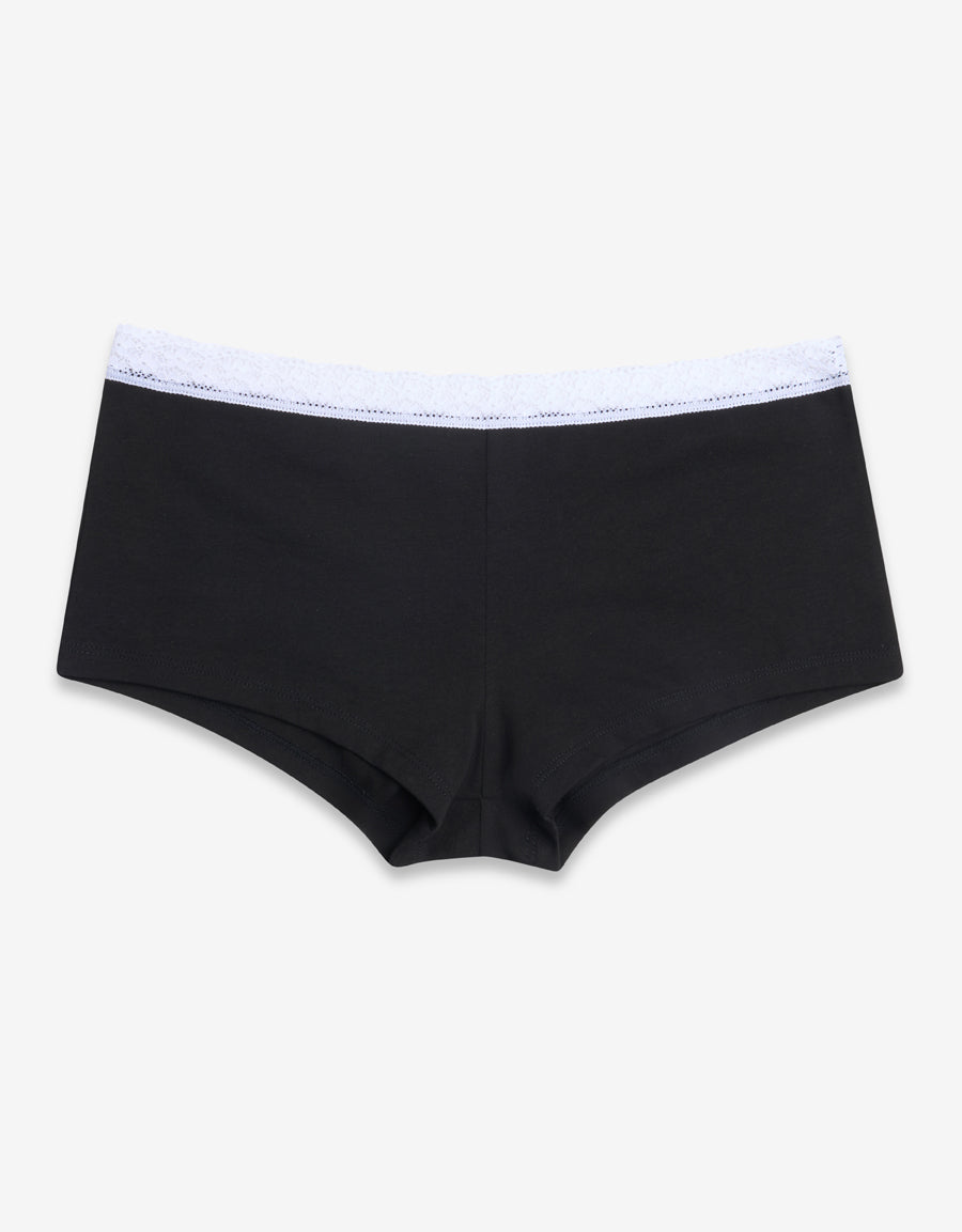 7-Pack Lace-Trim Cotton Hipster Panties