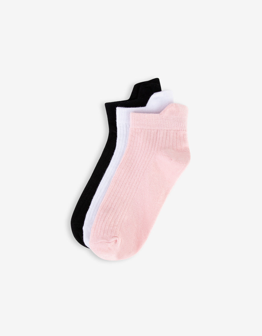 3-Pack Cotton Liner Socks
