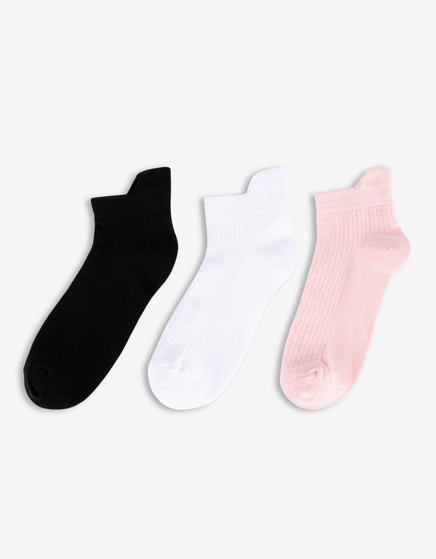 3-Pack Cotton Liner Socks
