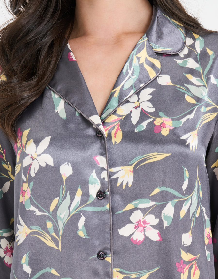 2-Pack Jacquard Satin Sleep Shirts