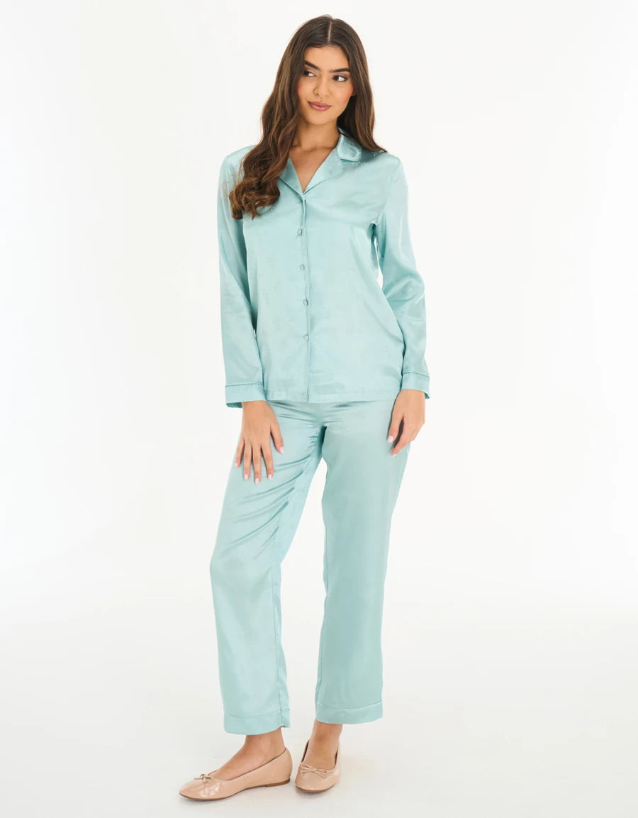 Jacquard Satin Pajama Set