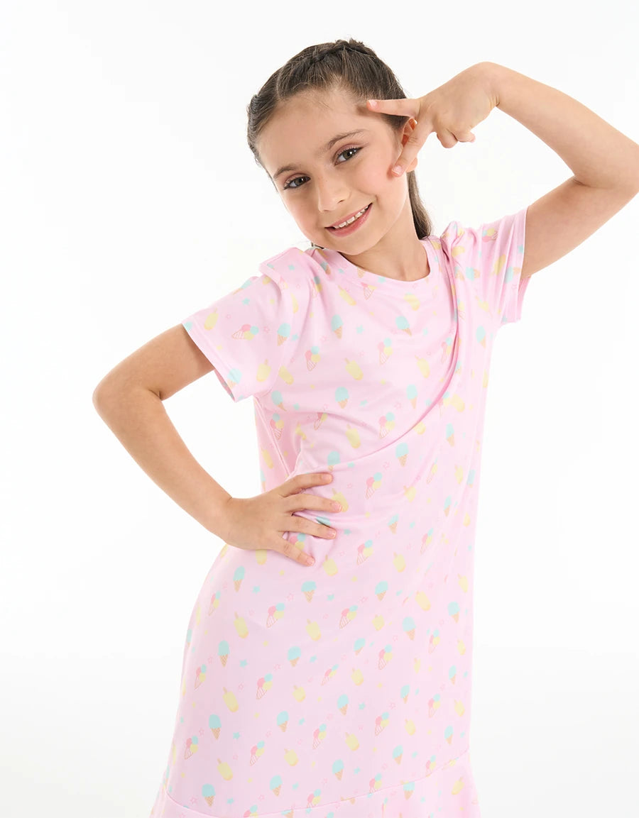Ice Cream Print Sleep Dress
