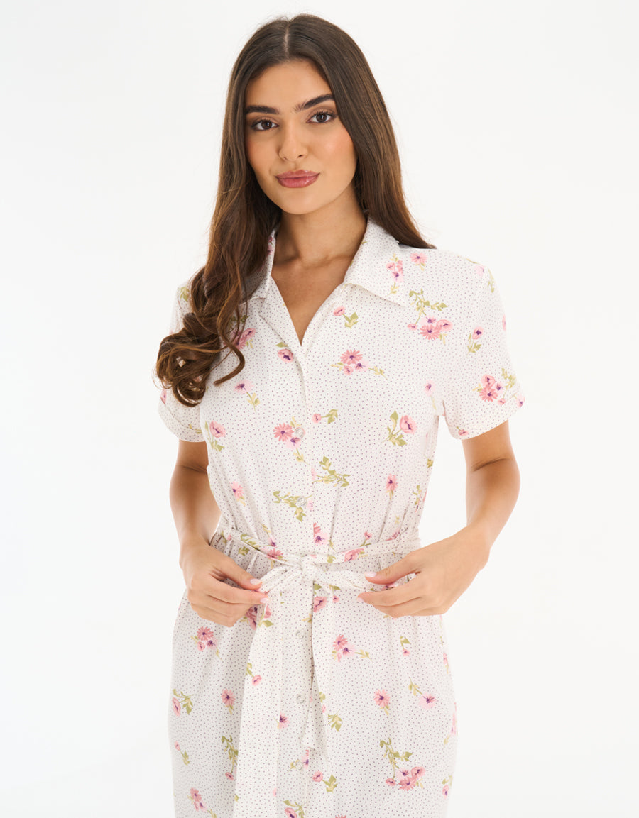 2-Pack Long Nightdresses in White