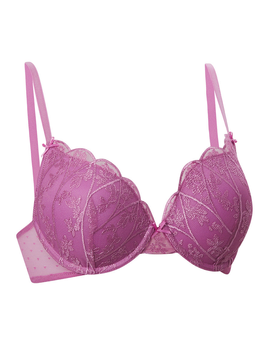 Embroidery Plunge Bra