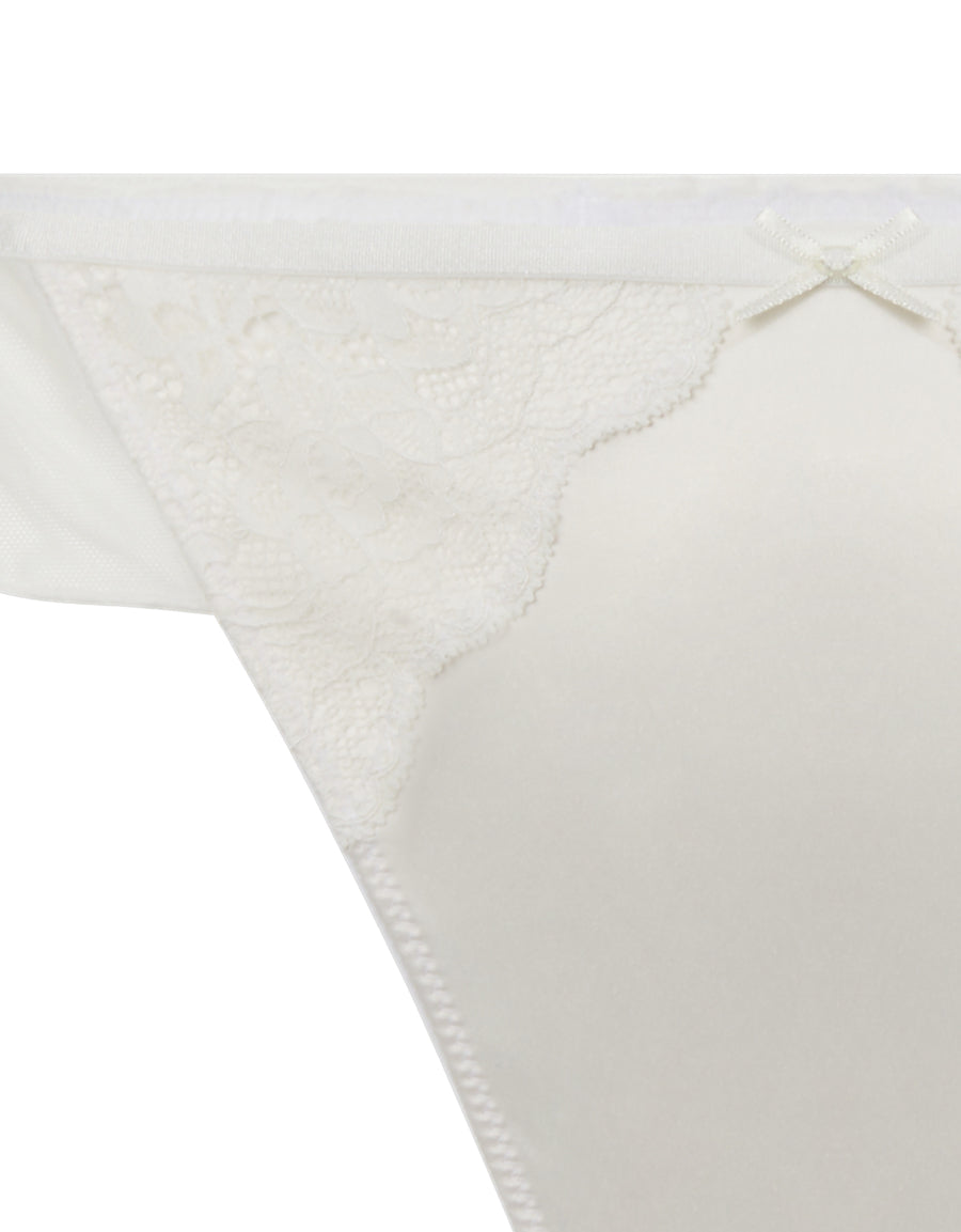 White Mesh Thong