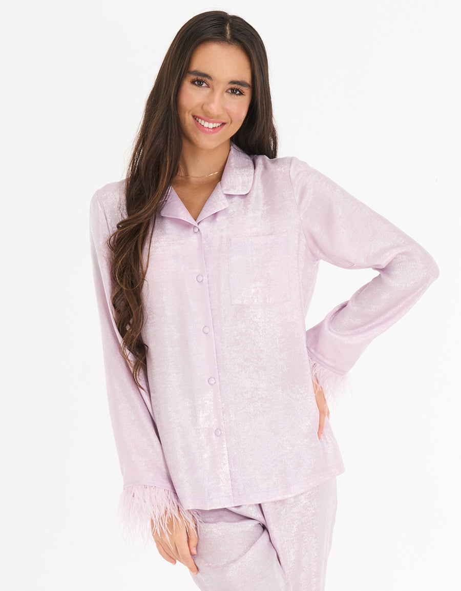 Long Sleeve Satin Pajama Set
