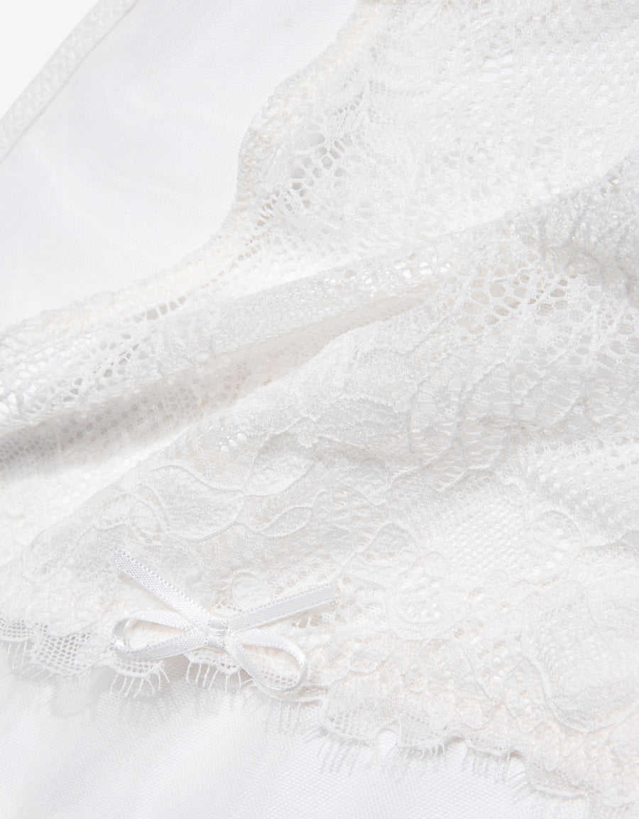 Lace Tanga Panty in White