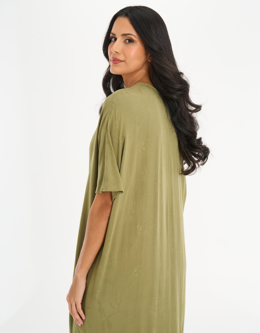 Long Dress in Dark Green