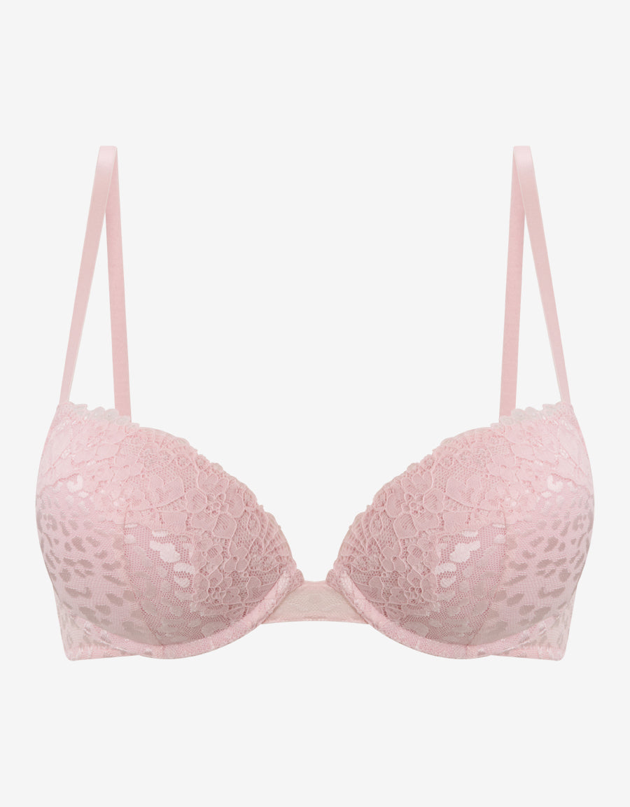 Lace And Mesh Balconette Bra