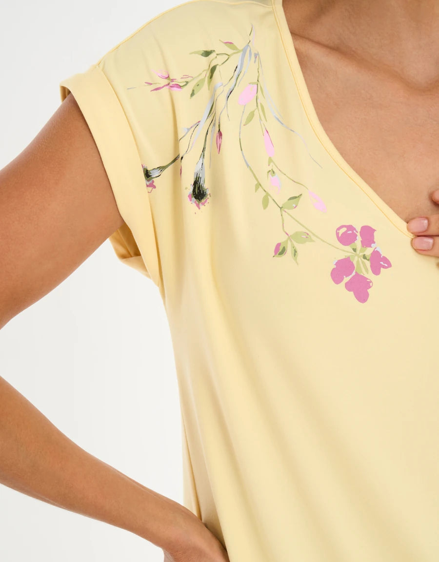 2-Pack Lace-Trim Floral Print Nightdresses